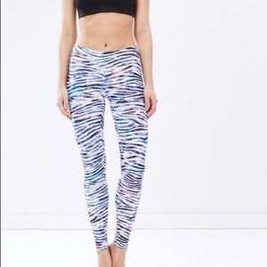 Dharma Bums Zebra high rise full length yoga pants